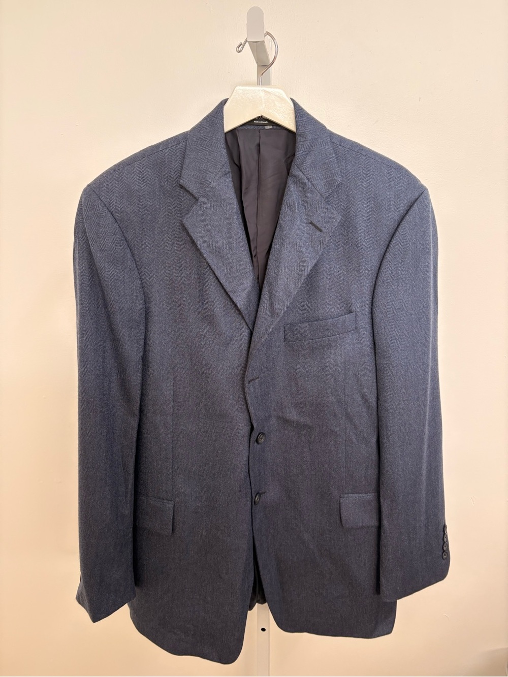 John W. Nordstrom Men's Navy Blue Two-Button Sport Coat